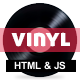 Vinyl Music Player With Playlist - JavaScript / Media