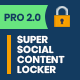 Super Social Content Locker - WordPress / Social Networking