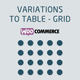 WooCommerce Variations to Table - Grid - WordPress / eCommerce / WooCommerce