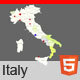 Interactive Map of Italy - HTML5 - HTML5 / Charts and Graphs