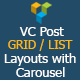 WPBakery Page Builder - Post Grid/List Layout With Carousel - WordPress / Add-ons