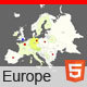 Interactive Map of Europe - HTML5 / Charts and Graphs