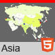 Interactive Map of Asia - HTML5 / Charts and Graphs