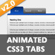 Animated CSS3 Tabs - CSS / Tabs and Sliders