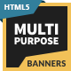 HTML5 Multipurpose Animated Banners - HTML5 / Ad Templates