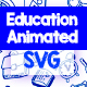 Education Animated SVG Icon Set - JavaScript / Animated SVGs
