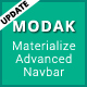 Modak - Materialize Advanced Navbar - CSS / Navigation and Menus