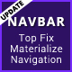Navbar - Top Fixed Google Materialize Navigation - JavaScript / Navigation