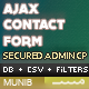 PHP AJAX Contact Form with Admin CSV Exporter & Filters - PHP Scripts / Forms