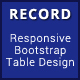 Record - Responsive Bootstrap Table Design - CSS / Tabs and Sliders