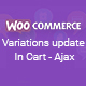 WooCommerce Variant Update On Cart Page - WordPress / eCommerce / WooCommerce