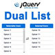 jQuery Dual List - JavaScript / Miscellaneous
