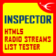 Inspector - HTML5 Radio Streams List Tester - JavaScript / Media