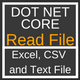 Dotnet core Read excel, csv and text file - .NET / Miscellaneous