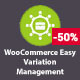 WooCommerce Easy Variations Management - WordPress / eCommerce / WooCommerce