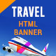 Travel-Ticket Booking-HTML Animated Banner 07 - HTML5 / Ad Templates