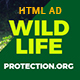 Wild Life Protection NGO Organization HTML Banner - HTML5 / Ad Templates