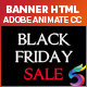 Black Friday Sales Banners HTML5 (Animate CC) - HTML5 / Ad Templates