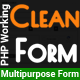 Clean Form - PHP Working Contact Quote Booking JobApply Reservation Multi-purpose Form - PHP Scripts / Forms