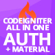 CodeIgniter ion-auth Template With Materialize Theme - PHP Scripts