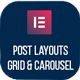 Elementor Page Builder - Post Grid/List Layout with Carousel - WordPress / Add-ons