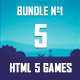 5 HTML5 Games + Mobile Version!!! BUNDLE №1 (Construct 2 / CAPX) - HTML5 / Games