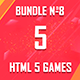 5 HTML5 Games + Mobile Version!!! BUNDLE №8 (Construct 2 / CAPX) - HTML5 / Games