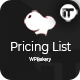 Pricing List For WPBakery Page Builder - WordPress / Add-ons