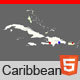 Interactive Map of Caribbean - HTML5 / Charts and Graphs