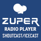 Zuper - Shoutcast and Icecast Radio Player With History - Addon For for WPBakery Page Builder - WordPress / Add-ons