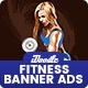 Yoga & Fitness Banners Ad D35 - Google Web Design - HTML5 / Ad Templates