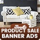 Furniture Product Banners Ad - Google Web Design - HTML5 / Ad Templates