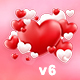 Valentine Card v6 - HTML5 / Canvas