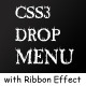 CSS3 Drop Menu with Ribbon Effect - CSS / Navigation and Menus