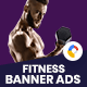 Fitness HTML5 Animate Banner Ads- Google Web Design M4 - HTML5 / Ad Templates