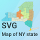 Map of New York State - HTML5 / Media