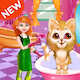 Crazy Cat Hair Salon Game For Kids + Ready For Publish - Mobile / Android