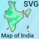 Map of India - HTML5 / Charts and Graphs