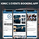 ionic 5 events booking template(users + admin) - Mobile