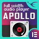 Apollo - Sticky Full Width HTML5 Audio Player - Elementor Widget Addon - WordPress / Add-ons