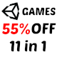 11 Unity Games in 1 Bundle with 55% OFF | Shooter and Casual Unity Projects for Android and iOS - Mobile / Android