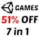 7 Unity Games in 1 Bundle with 51% OFF | Puzzle and Casual Unity Projects for Android and iOS - Mobile / Android