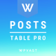 Wpvast Posts Table Pro - WordPress / Interface Elements