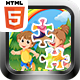 Playing Kids Jigsaw Puzzle Game ( HTML5 ) 10 Puzzles - HTML5 / Games