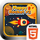Flappy Rocket v2 ( HTML5 ) Space Game - HTML5 / Games
