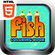 Fish Coloring Book App ( HTML5 ) Kids Educational App - HTML5 / Games