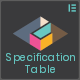 Product Specification Table Widget For Elementor - WordPress / Add-ons