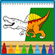 Dinosaurs Coloring Book - HTML5 Educational Game (.c3p & .capx) - HTML5 / Games
