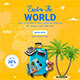 Traving World Animated Banner Google Web Designer - HTML5 / Ad Templates