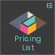 Pricing List Widget For Elementor - WordPress / Add-ons